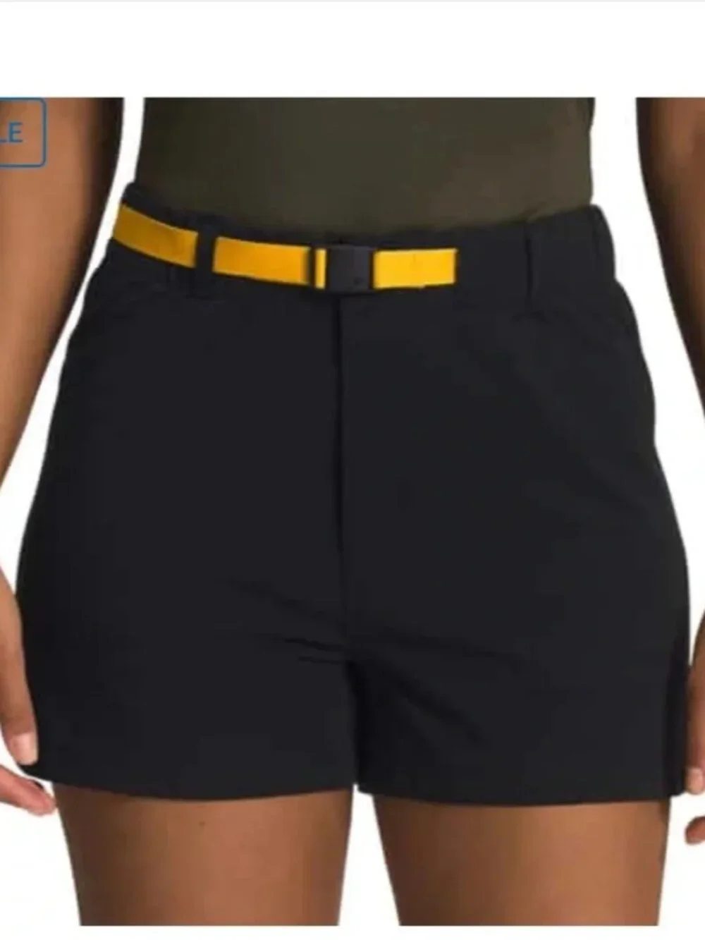The North Face Women's Field Shorts Black w/ Yellow Belt‎ Size 0